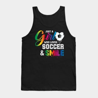 Retro-Stil Just A Girl Who Loves Soccer And Slime Sports Tank Top